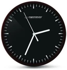 ESPERANZA ρολόι τοίχου Budapest EHC010K, 20cm, μαύρο-όψη ξύλου