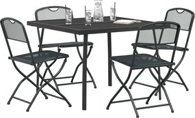 vidaXL Σετ Εξωτερικών Επίπλων 5 pcs Ανθρακί Σίδηρος και Χάλυβας