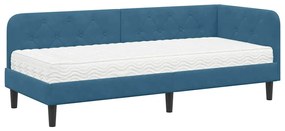 vidaXL Κρεβάτι Γωνίας Μπλε 80 x 200 cm Βελούδο