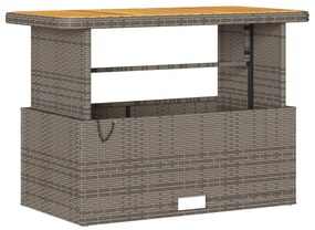 vidaXL Σετ Κήπου 4 Τεμαχίων με Μαξιλάρια Γκρι Συνθετικό Ρατάν Ακακία