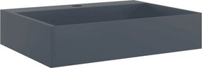 vidaXL Νιπτήρας Ανθρακί 50x38x11 εκ. Συνθετικός από Τεχνητό Μάρμαρο