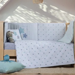 Σεντόνια Βρεφικά Explore The Universe (Σετ 3τμχ) Light Blue Nef-Nef Homeware Cradle 120x170cm 100% Cotton