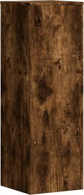 vidaXL Βάσεις Φυτών 2Τεμ. Καπνιστή Δρυς 33x33x100εκ Επεξεργασμένο Ξύλο