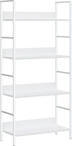 vidaXL Ραφιέρα 4 Επιπέδων Λευκή 60x27,6x124,5 εκ. Επεξεργασμένο Ξύλο