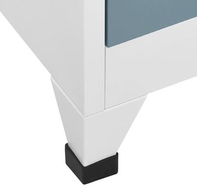 vidaXL Φοριαμός Ανοιχτό / Σκούρο Γκρι 90 x 45 x 180 εκ. Ατσάλινος
