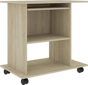 vidaXL Γραφείο Υπολογιστή Sonoma Δρυς 80 x 50 x 75 εκ. από Επεξ. Ξύλο