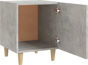 vidaXL Κομοδίνο Γκρι Σκυροδέματος από Επεξεργασμένο Ξύλο