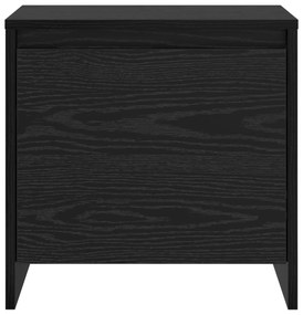 vidaXL Κομοδίνο Μαύρη δρυς 45 x 34 x 44.5 εκ Επεξεργασμένο ξύλο