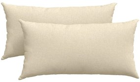 vidaXL Μαξιλάρι Καναπέ 2 pcs Κρεμ 80 x 40 cm ύφασμα