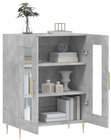 vidaXL Ντουλάπι Γκρι Σκυροδέματος 69,5x34x90 εκ. Επεξεργασμένο Ξύλο