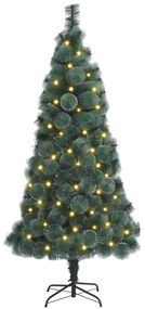 vidaXL Τεχνητό Χριστουγεννιάτικο Δέντρο 300 LEDs Πράσινο 180 cm PET