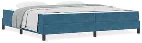 vidaXL Κρεβάτι box spring με στρώμα Σκούρο Μπλε 200 x 200 cm Βελούδο