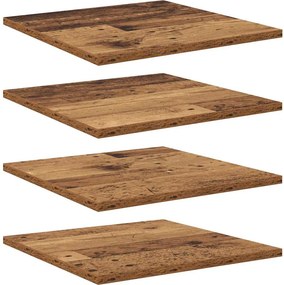 vidaXL Ράφι Βιβλίων 4 pcs Καφέ 40 x 40 x 1,5 cm Επεξεργασμένο ξύλο