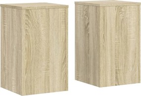 vidaXL Βάσεις Φυτών 2 Τεμ. Sonoma Δρυς 30x30x50 εκ. Επεξεργασμένο Ξύλο