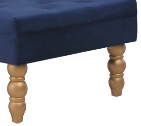 vidaXL Σκαμπό / Υποπόδιο Ναυτικό Μπλε 60 x 60 x 36 εκ. Βελούδινο