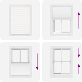 vidaXL Πλισέ περσίδα Λευκό 100x100 cm Πλάτος υφάσματος 99,4 cm