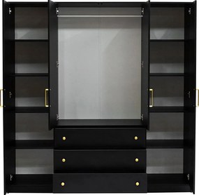 Ντουλάπα Retro D4 Lux Τετράφυλλη - 196.00Χ58.00Χ200.00cm