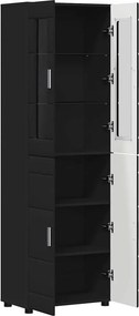 vidaXL Highboard FLORIN Μαύρο 60 x 35 x 182 εκ. Επεξεργασμένο ξύλο