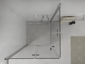 Mexen Lima Διπλή πτυσσόμενη καμπίνα ντους 90 x 90 cm, διαφανής, χρώμιο