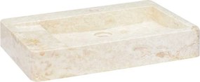vidaXL Νιπτήρας Κρεμ 58 x 39 x 10 εκ. Μαρμάρινος