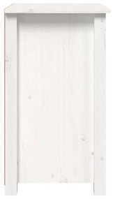 vidaXL Κομοδίνα 2 τεμ. Λευκό 40 x 35 x 61,5 εκ. από Μασίφ Ξύλο Πεύκου