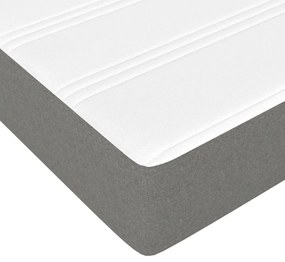 Κρεβάτι Boxspring με Στρώμα Σκούρο Γκρι 140x200 εκ Υφασμάτινο - Γκρι