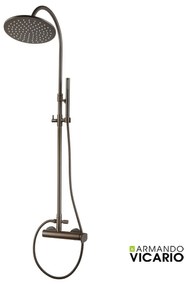 Μπαταρία Ντουζιέρας 2 Εξόδων Κολώνα 94-122 cm Armando Vicario Slim Tuscany Brass 500065-541