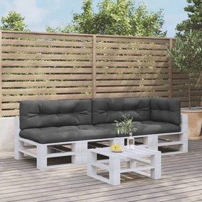 vidaXL Μαξιλάρια Καναπέ Παλέτας 5 τεμ. Ανθρακί Υφασμάτινα