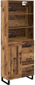 vidaXL Highboard με συρτάρι 2 pcs Παλιό ξύλο Επεξεργασμένο ξύλο