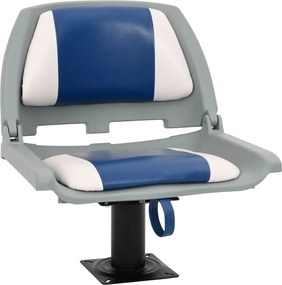 vidaXL Κάθισμα Σκάφους Πτυσσόμενο 4 τεμ. Μπλε/Λευκό 48x51x41 εκ.