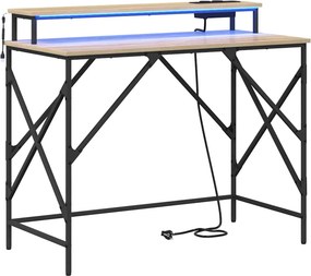 vidaXL Γραφείο Δρύς Sonoma 100 x 50 x 86,5 εκ Επεξεργασμένο ξύλο