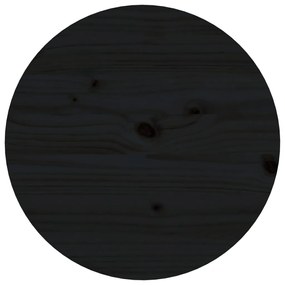 vidaXL Τραπεζάκι Σαλονιού Μαύρο Ø 55x60 εκ από Μασίφ Ξύλο Πεύκου