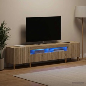 VidaXL 3 Τεμάχια LED Τηλεοπτική Ντουλάπα ARNHEM 3 τμχ. Sonoma Δρυς
