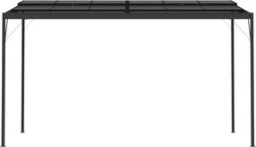 vidaXL Κιόσκι με Οροφή Ανθρακί 4 x 3 x 2,5 μ. από Αλουμίνιο &amp; Ατσάλι
