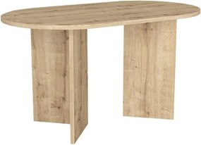 Τραπέζι Cortado Megapap χρώμα sapphire oak 138x80x75εκ.