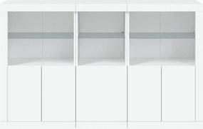 vidaXL Μπουφές με Φώτα LED Λευκός 162 x 37 x 100 εκ.