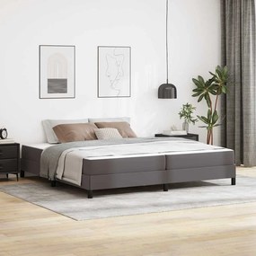 vidaXL Σκελετός Κρεβατιού με στρώμα Γκρι 200 x 200 cm ύφασμα
