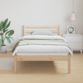 vidaXL Κρεβάτι με Κεφαλάρι 90x210 εκ. Μασίφ Ξύλο Πεύκου