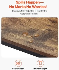 VEVOR Bar Table Height Pub Table Cocktail Counter Kitchen Dining 55x15x39 in