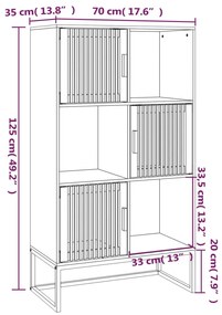 vidaXL Ντουλάπι Λευκό 70 x 35 x 125 εκ. από Επεξεργασμένο Ξύλο