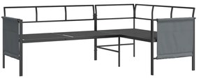 vidaXL Σετ Σαλονιού Κήπου 2 Τεμαχίων Ανθρακί από Ατσάλι