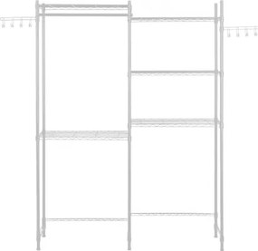 VEVOR Over Washer and Dryer Storage Shelf Two Row 5 Tiers Washer Rack White