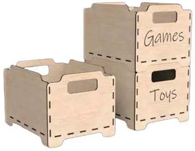 Intra Plywood HandyBox – Ξύλινο Κουτί Οργάνωσης με Λαβές (4mm) 37x78x10 cm Box25-00501