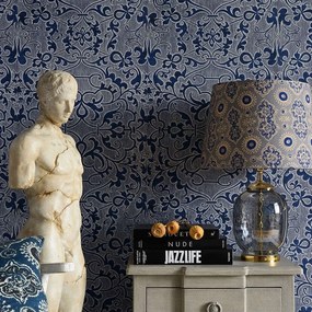 Ταπετσαρία Deco Trellis WP20508 Indigo-Grey MindTheGap 52x300cm