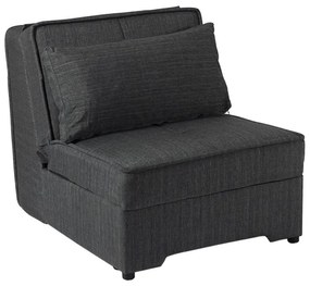 Artekko Palermo Πολυθρόνα με Μηχανισμό για Κρεβάτι Υφασμάτινη Γκρι (80x110x90)cm Κρεβάτι (80x200x45)cm
