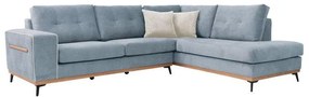 Corner Sofa Sebastian Fylliana Right Corner Light Blue 280x220 cm