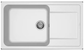Νεροχύτης κουζίνας LIFE 410 Bianco 68 ELLECI 86x50cm
