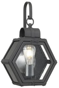 Φανάρι Απλίκα Φωτιστικό Τοίχου 1xE27 IP44 42cm Heath Quintiesse Elstead Lighting-QN-HEATH-S-MB-Μαύρο QN-HEATH-S-MB