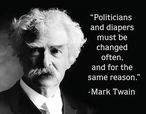 Μεταλλική πινακίδα Mark Twain - Politicians