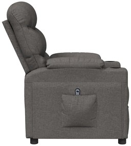 vidaXL Πολυθρόνα με Ανύψωση Σκούρο Γκρι Υφασμάτινη